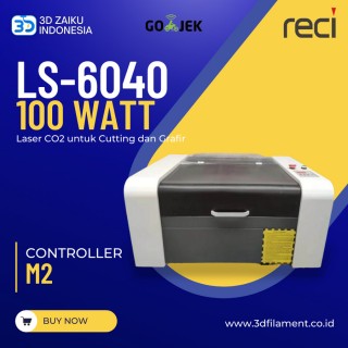 Zaiku CNC LS-6040 with 100 Watt Laser CO2 untuk Cutting dan Grafir